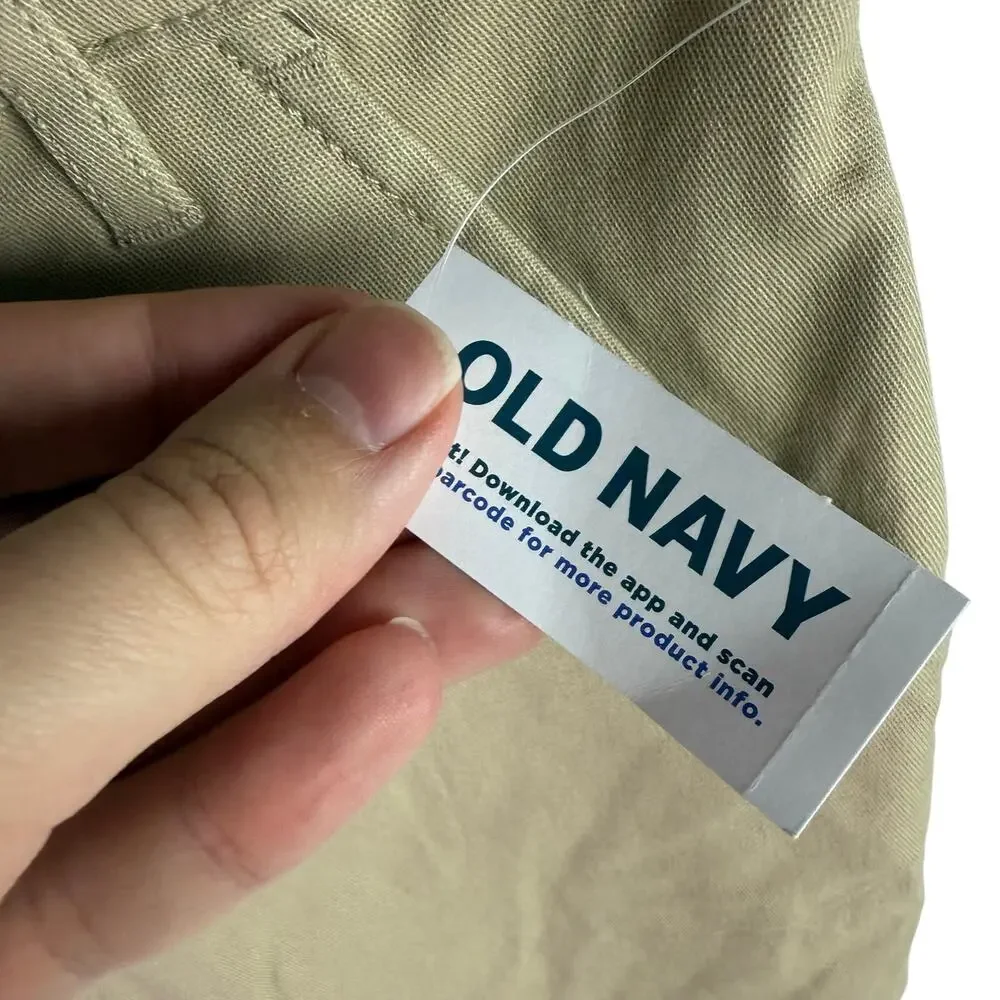 Old Navy NWT Set of 2 Girl's 14 Tan Khaki & Bermuda Chino Shorts 100% Cotton
